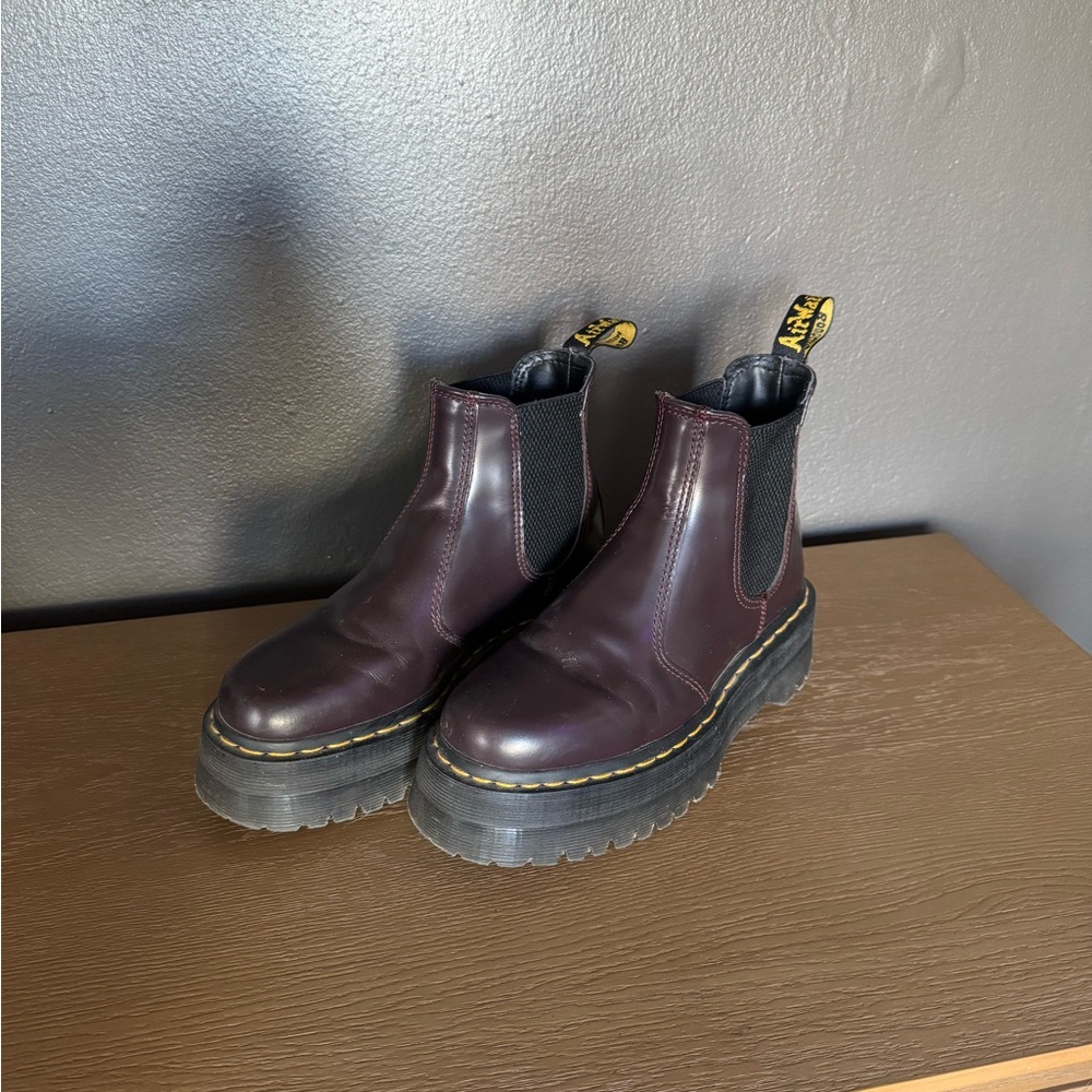 Dr. Martens Oxblood Platform Chelsea Boots